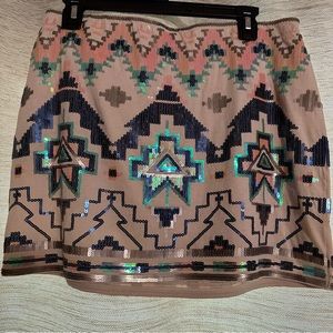 Express mini sequin skirt size medium